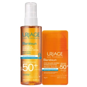 KIT URIAGE BARIESUN ACEITE SECO EMBELLECEDOR + URIAGE BARIESUN STICK INVISIBLE SPF50