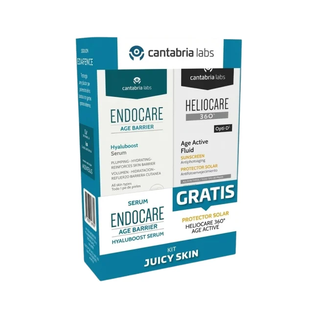 Kit endocare hyaluboost serum + heliocare age active fluid